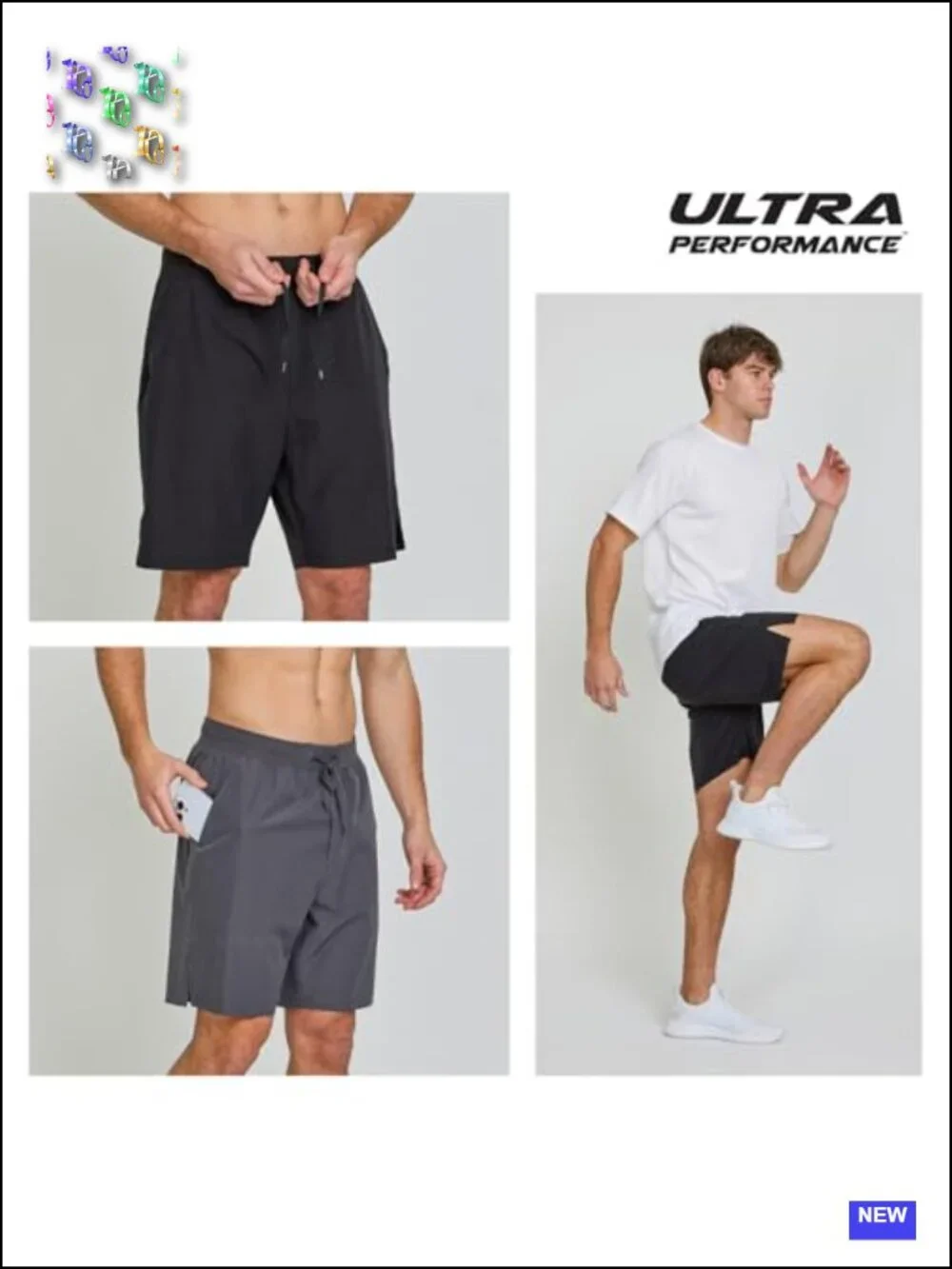 Men's 2 Pack Running Shorts 5/7/9 Inch Athletic 4-Way Stretch Gym Shorts